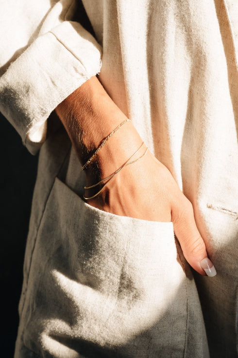 OLEANDER CHAIN BRACELET GOLD